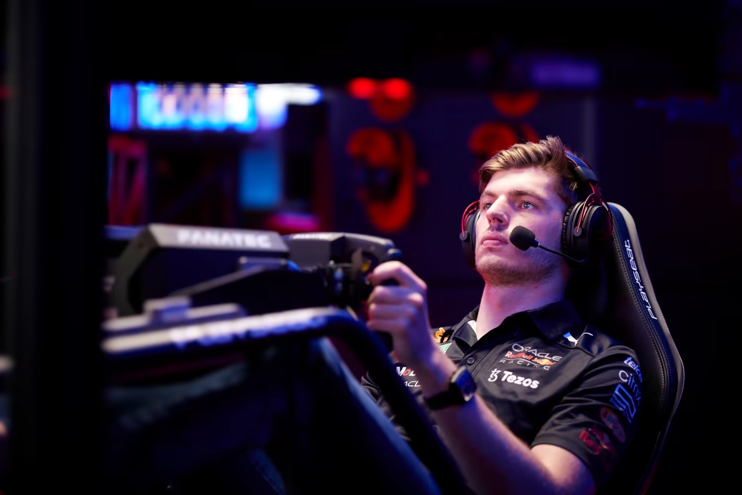 Pilot in the simulator